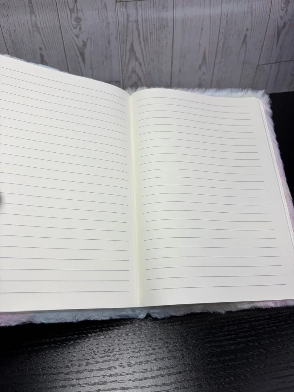Cute Pastel Plush Labubu Journal/Notebook with Cute Brown Embroidered Character